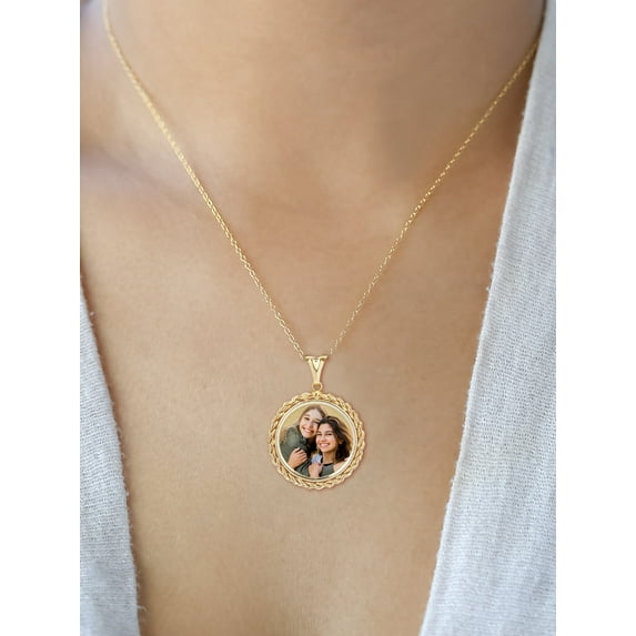 Portrait Pendant with Rope Frame.