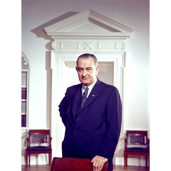 Portrait President Lyndon Johnson White House Photo Extra Large XL Wall Art Poster Print