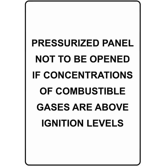 Portrait Pressurized Panel Not to Be Opened Warning Metal Tin Sign 8x12 Inch Notice Plaque Signage Marker for Gas Plant Factory Yard Street Business Outdoor Indoor Wall Decor Alert Reminder