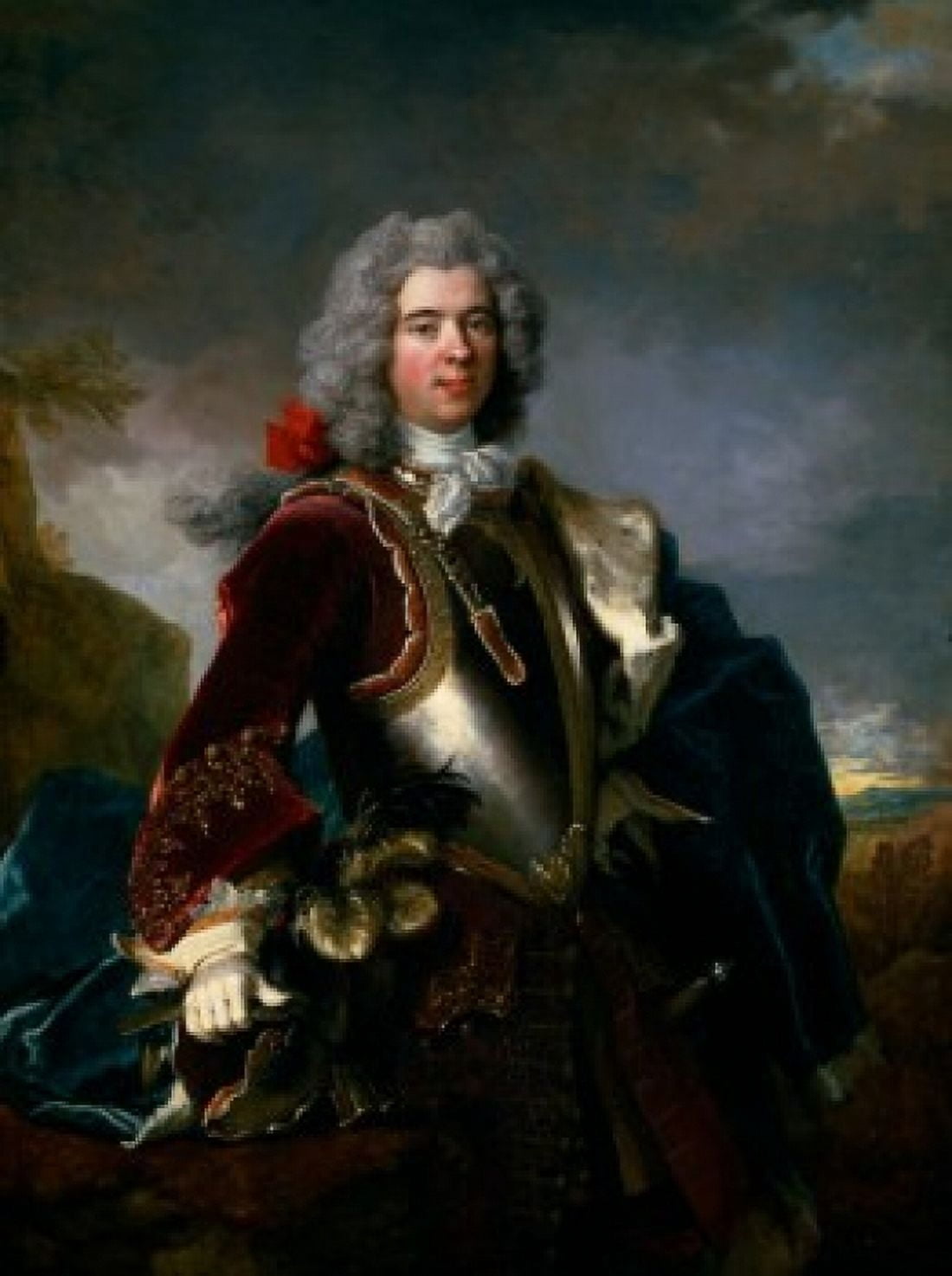 Portrait of Prince James I by Nicholas de Largilliere (1656-1746) (1656-1746) Monaco Collection Grimaldi Canvas Art - Nicholas de Largilliere (18 x 24)