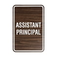 thumbnail image 1 of Portrait Round Assistant Principal Sign (Walnut) - Medium 5" x 7", 1 of 3