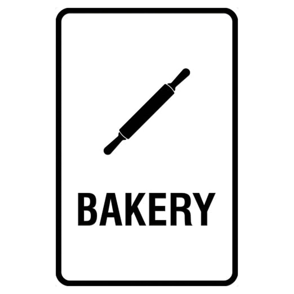 Portrait Round Bakery Sign (White) - Large 6