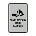 thumbnail image 1 of Portrait Round Complimentary Hand Sanitizer Sign (Lt Gray) - Small 4" x 6", 1 of 1