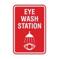 thumbnail image 1 of Portrait Round Eye Wash Station Sign (Red) - Medium, 1 of 5