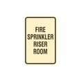 thumbnail image 1 of Portrait Round Fire Sprinkler Riser Room Sign (Ivory/Dark Brown) - Large 6" x 8", 1 of 3