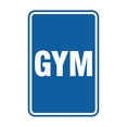 thumbnail image 1 of Portrait Round Gym Sign (Blue) - Large 6" x 8", 1 of 3