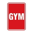 thumbnail image 1 of Portrait Round Gym Sign (Red) - Large 6" x 8", 1 of 3