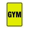thumbnail image 1 of Portrait Round Gym Sign (Yellow / Black) - Large 6" x 8", 1 of 3