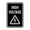 thumbnail image 1 of Portrait Round High Voltage Sign (Black) - Medium, 1 of 7