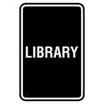 thumbnail image 1 of Portrait Round Library Sign (Black) - Medium 5" x 7", 1 of 3