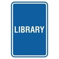 thumbnail image 1 of Portrait Round Library Sign (Blue) - Small 4" x 6", 1 of 3