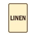 thumbnail image 1 of Portrait Round Linen Sign (Ivory/Dark Brown) - Medium 5" x 7", 1 of 3