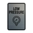 thumbnail image 1 of Portrait Round Low Pressure Sign (Brushed Silver) - Medium, 1 of 7