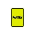 thumbnail image 1 of Portrait Round Pantry Sign (Yellow / Black) - Medium 5" x 7", 1 of 3