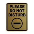 thumbnail image 1 of Portrait Round Please Do Not Disturb Sign (Brushed Gold) - Medium, 1 of 7