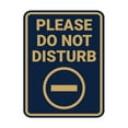 thumbnail image 1 of Portrait Round Please Do Not Disturb Sign (Navy Blue/Gold) - Large, 1 of 7