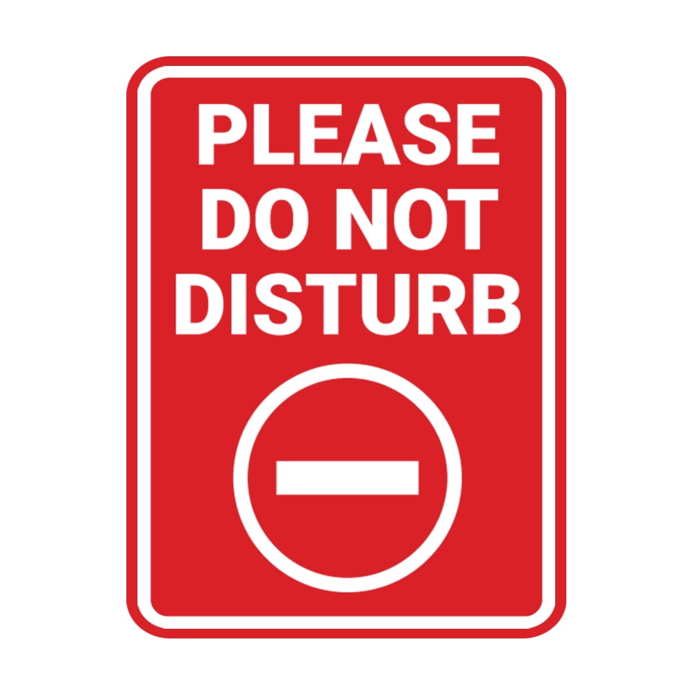 Portrait Round Please Do Not Disturb Sign (Red) - Medium - Walmart.com