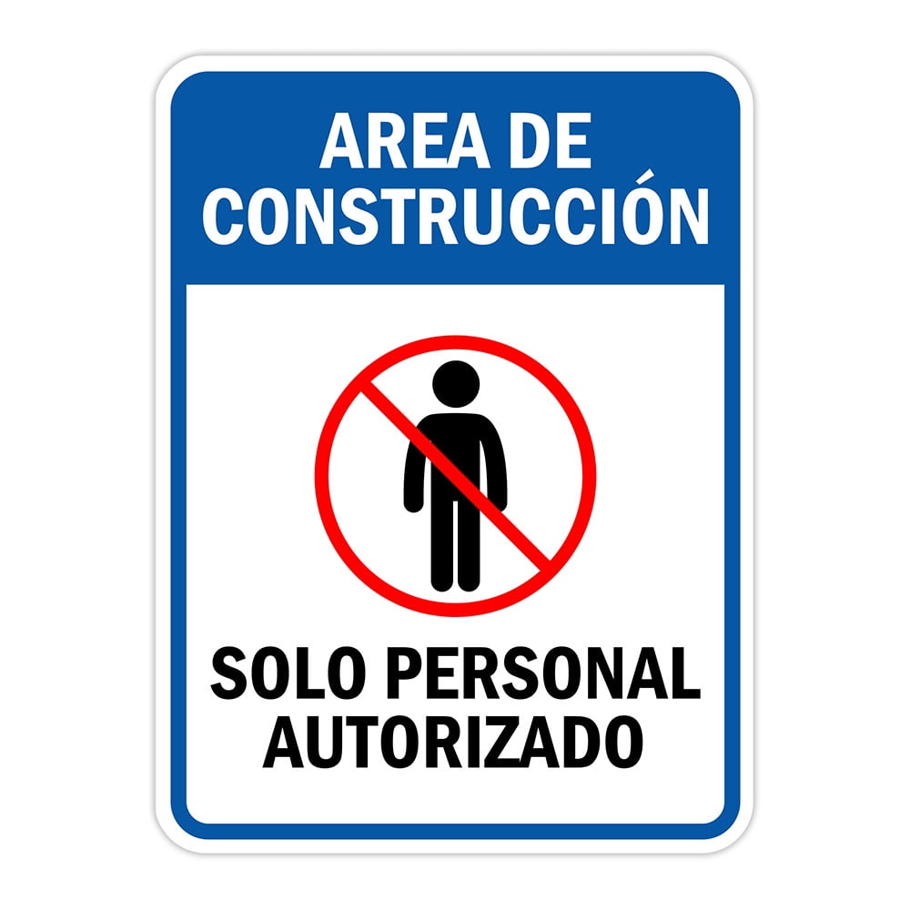 Portrait Round Plus Area de Construcción Solo Personal Autorizado Wall