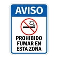 thumbnail image 1 of Portrait Round Plus Aviso Prohibido Fumar En Esta Zona Wall or Door Sign | Spanish Construction Area Signs - Small, 1 of 9