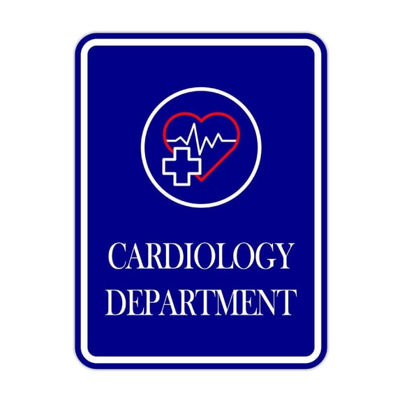 Portrait Round Plus Cardiology Department Wall or Door Sign | Patient-Specific Rooms - Large