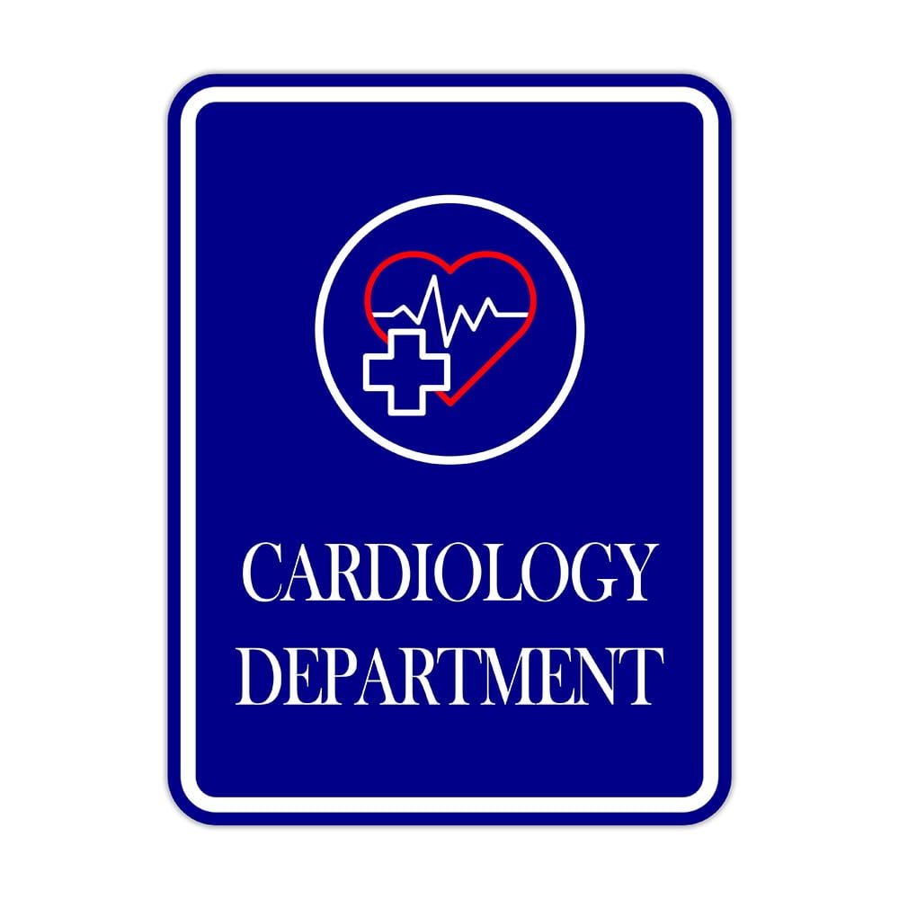 Portrait Round Plus Cardiology Department Wall or Door Sign | Patient ...