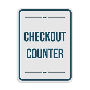 Checkout Sign Retail Shop Checkout Signs for Home and Business in Durable Materials