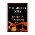 thumbnail image 1 of Portrait Round Plus Drummers Only Enter If You Dare Wall or Door Sign | Music Decor - Medium, 1 of 9