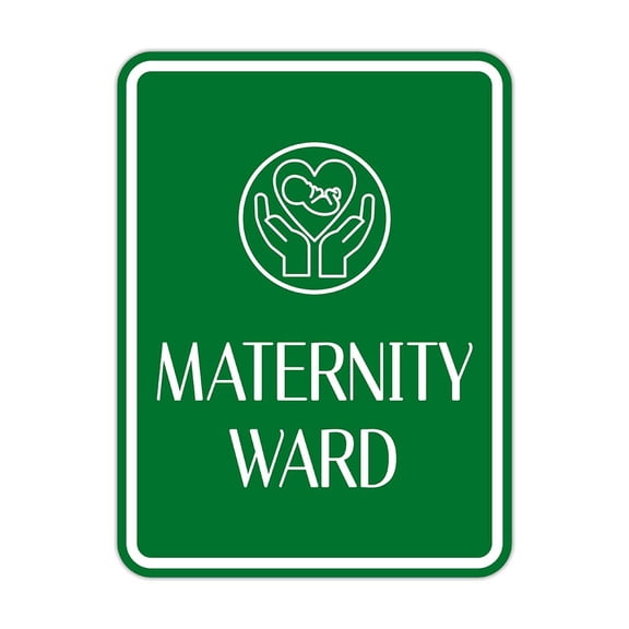 Portrait Round Plus Maternity Ward Wall or Door Sign | Patient-Specific Rooms - Large