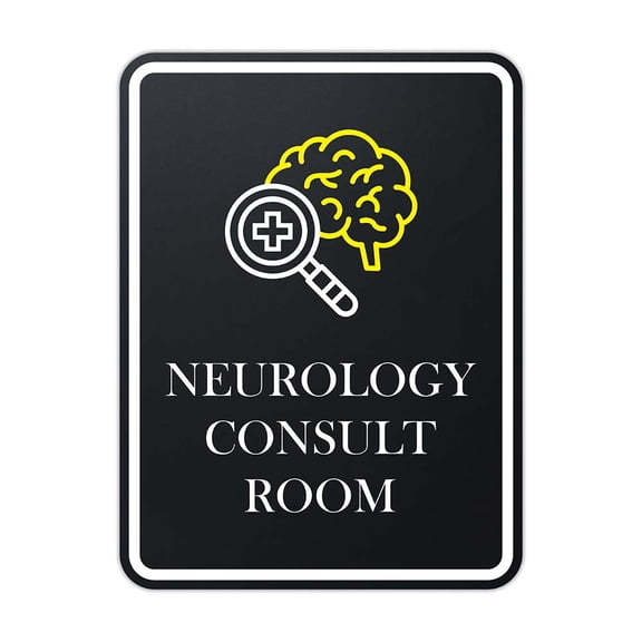 Portrait Round Plus Neurology Consult Room Wall or Door Sign | Patient-Specific Rooms - Small