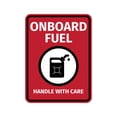 thumbnail image 1 of Portrait Round Plus Onboard Fuel Handle With Care Door or Wall Sign | Boats & Yachts Signage - Small, 1 of 7
