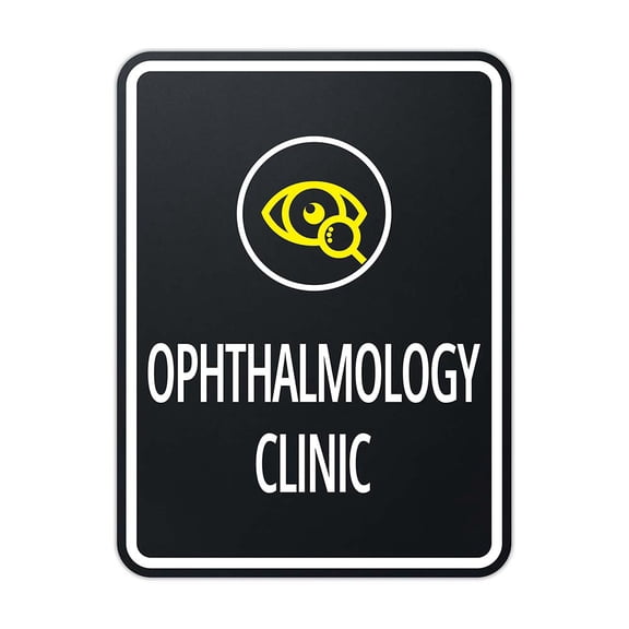 Portrait Round Plus Ophthalmology Clinic Wall or Door Sign | Patient-Specific Rooms - Large