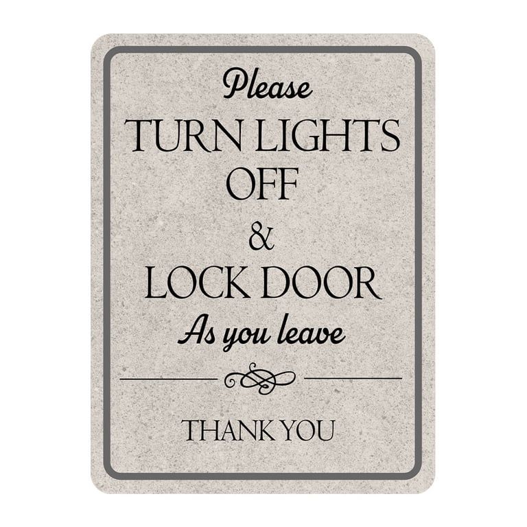 Set Off Sign Light Switch Off Signs Turn Off Lights Sign