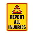 thumbnail image 1 of Portrait Round Plus Report All Injuries Wall or Door Sign | Health And Safety Signage - Large, 1 of 1