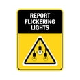 thumbnail image 1 of Portrait Round Plus Report Flickering Lights Door or Wall Sign - Small, 1 of 1