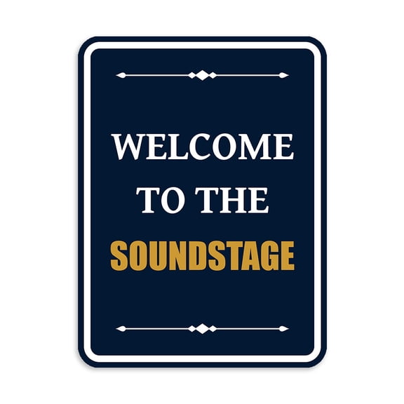 Portrait Round Plus Welcome To the Soundstage Wall or Door Sign | Music Decor - Large