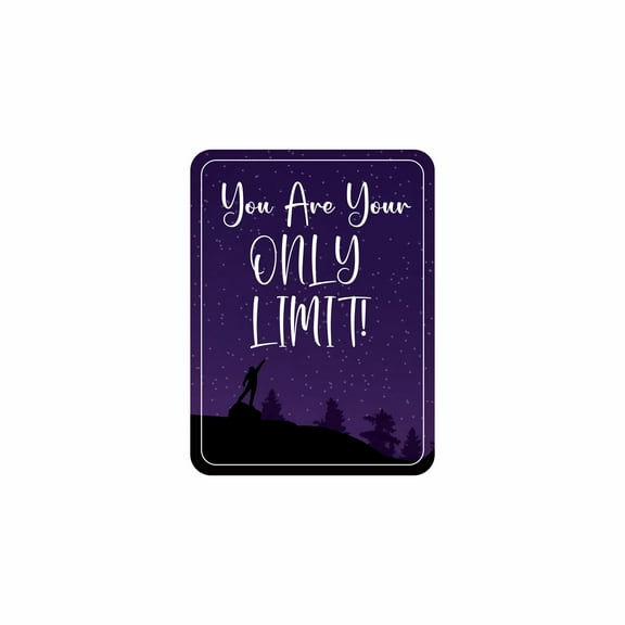 Portrait Round Plus You Are Your Only Limit Wall or Door Sign | Inspiration and Motivation Affirmation Quote - Small