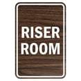 thumbnail image 1 of Portrait Round Riser Room Sign (Walnut) - Small 4" x 6", 1 of 3
