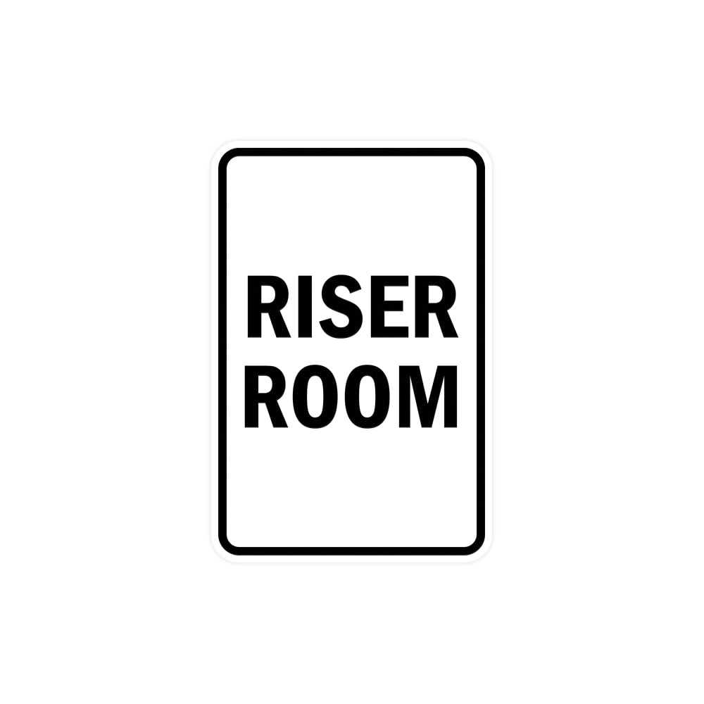 Main Riser Room Portrait Round Riser Room Sign (White) - Small 4