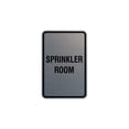 thumbnail image 1 of Portrait Round Sprinkler Room Sign (Brushed Silver) - Small 4" x 6", 1 of 3