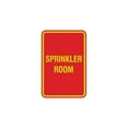 thumbnail image 1 of Portrait Round Sprinkler Room Sign (Red/Yellow) - Medium 5" x 7", 1 of 3