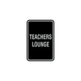 thumbnail image 1 of Portrait Round Teachers Lounge Sign (Black / Silver) - Large 6" x 8", 1 of 3