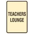 thumbnail image 1 of Portrait Round Teachers Lounge Sign (Ivory/Dark Brown) - Medium 5" x 7", 1 of 3