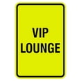 thumbnail image 1 of Portrait Round Vip Lounge Sign (Yellow / Black) - Small 4" x 6", 1 of 3