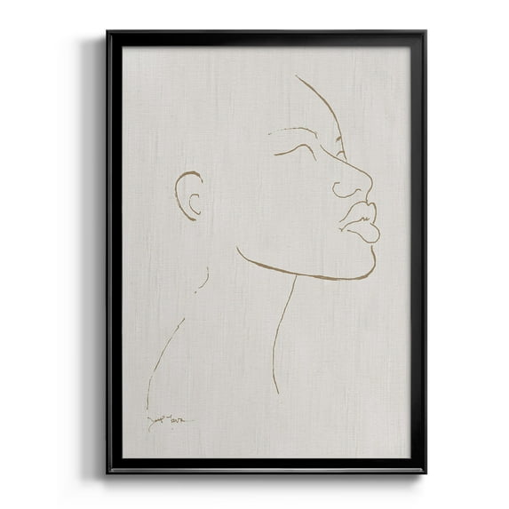 Portrait Sketch I Premium Framed Print - Ready to Hang