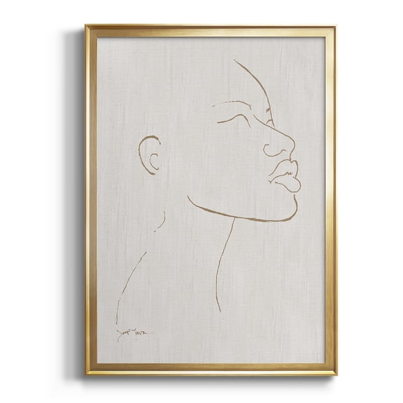 Portrait Sketch I Premium Framed Print - Ready to Hang