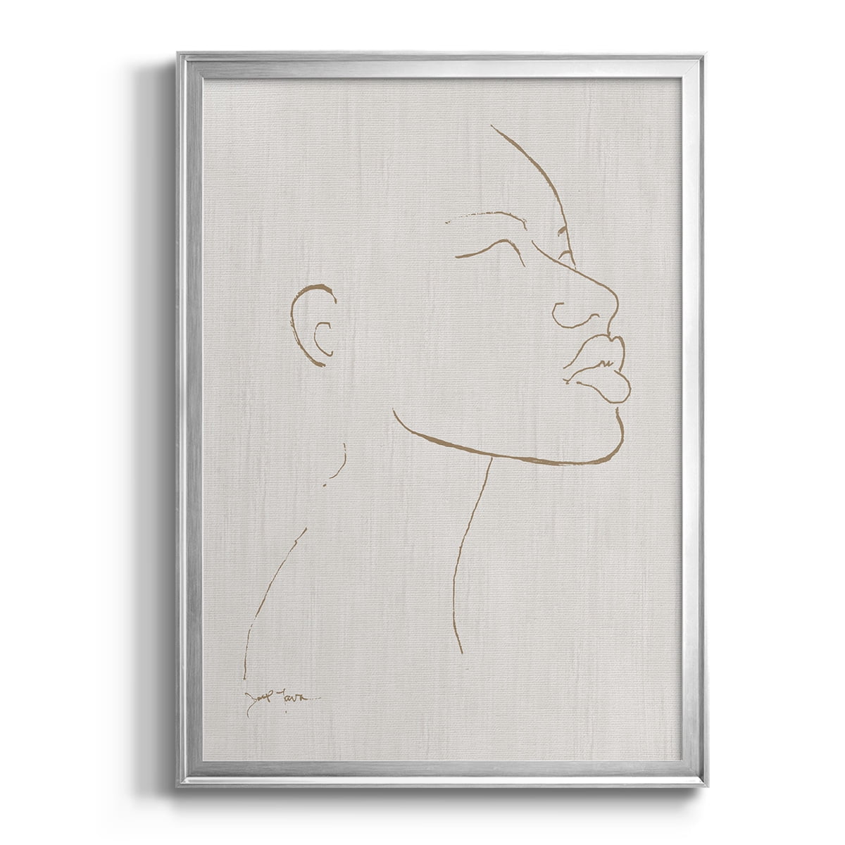 Portrait Sketch I Premium Framed Print - Ready to Hang