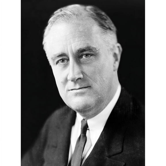 Portrait US President FDR Franklin Roosevelt Photograph Wall Art Poster Print Picture