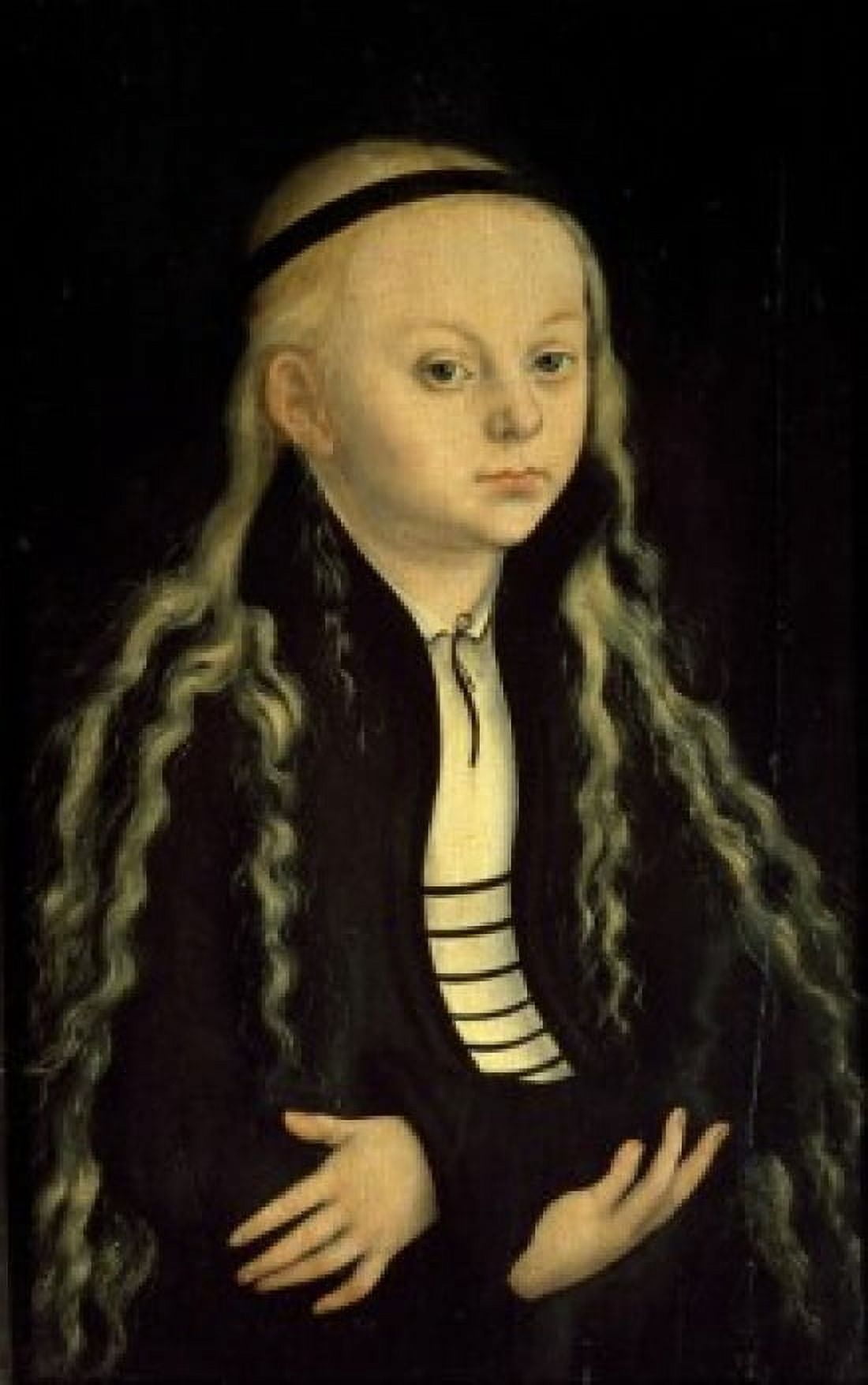Portrait of a Young Girl by Lucas Cranach the Elder oil on wood 16th Century (1472-1553) France Paris Musee du Louvre Canvas Art - Lucas Cranach (18 x 24)
