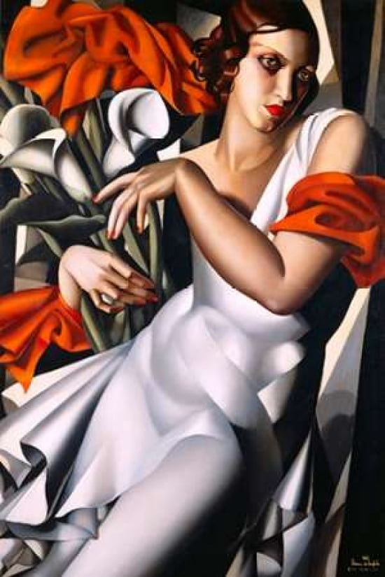 Portrait d Ira Perot Canvas Art - Tamara de Lempicka (20 x 28)