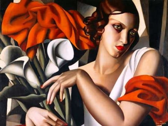 Portrait d Ira Perot Canvas Art - Tamara de Lempicka (22 x 28)